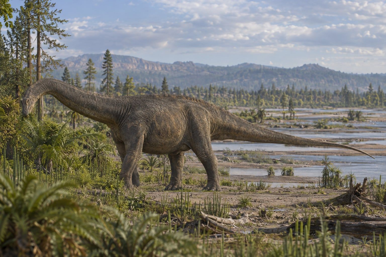Apatosaurus in its habitat