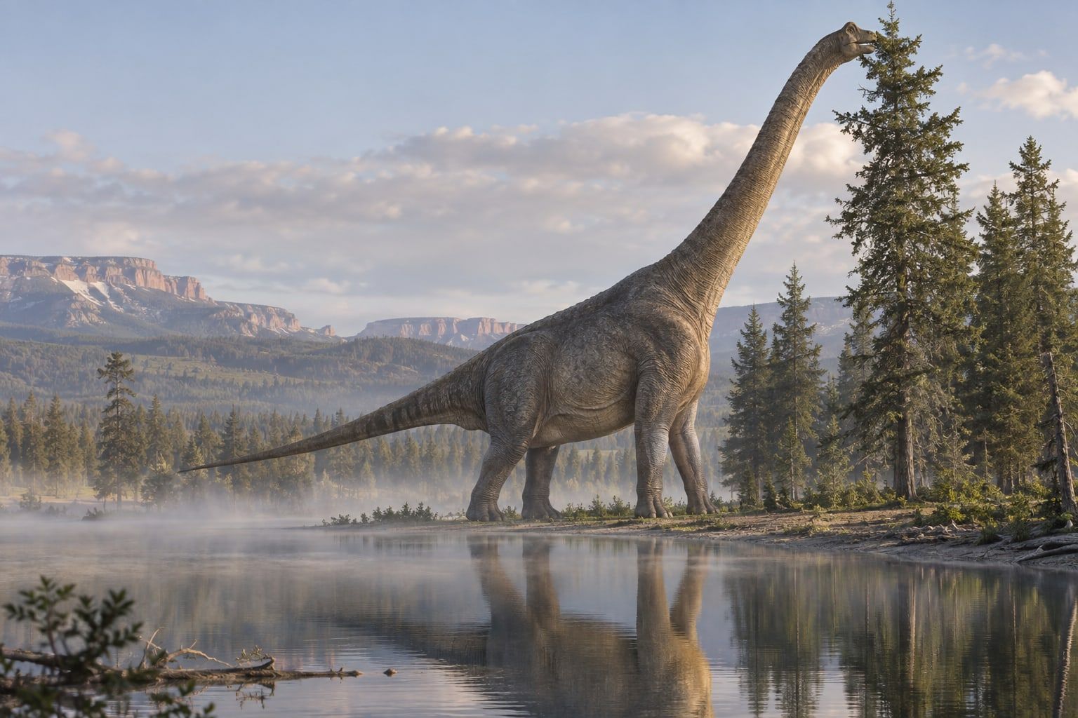Brachiosaurus in its habitat