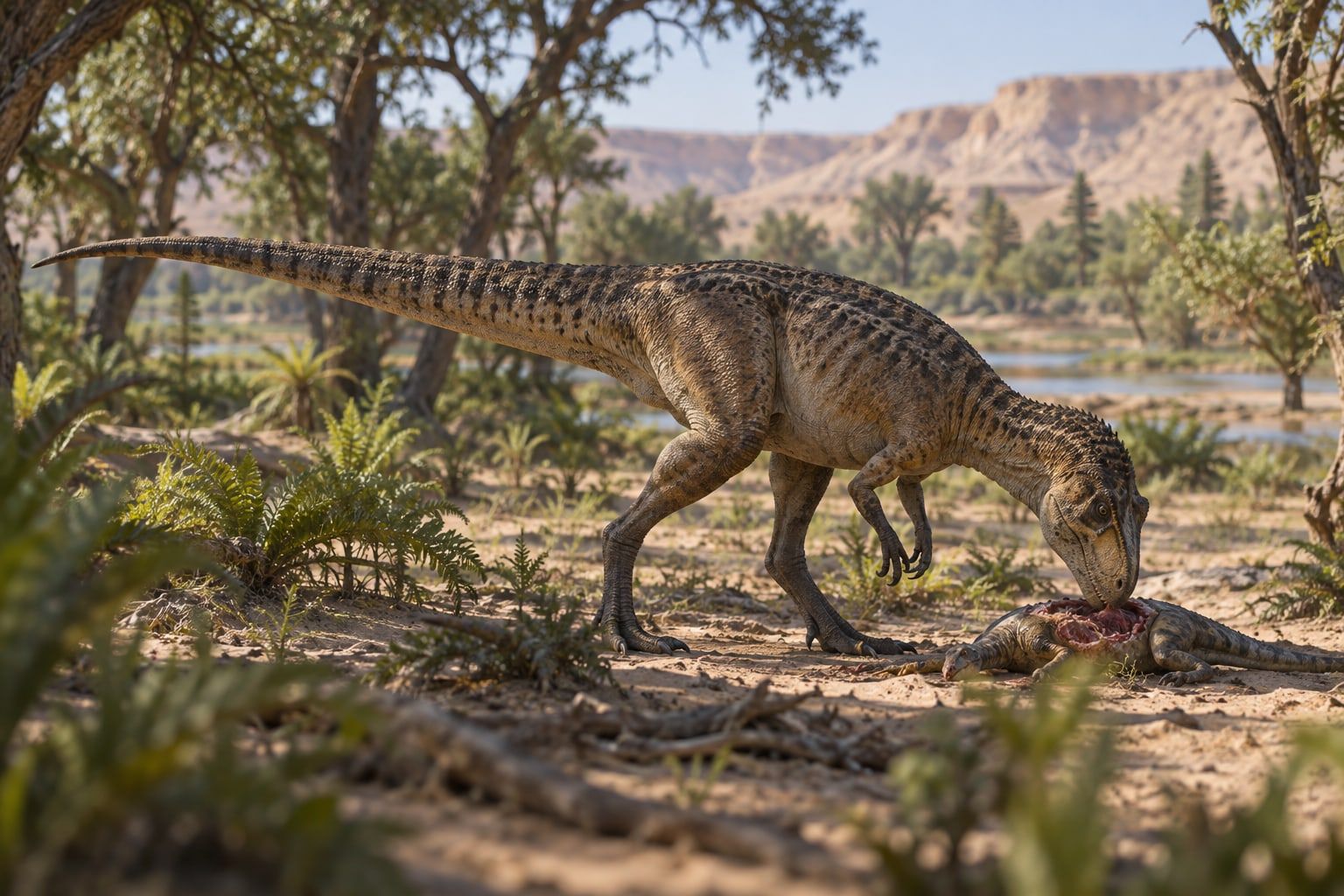 Deltadromeus in its habitat