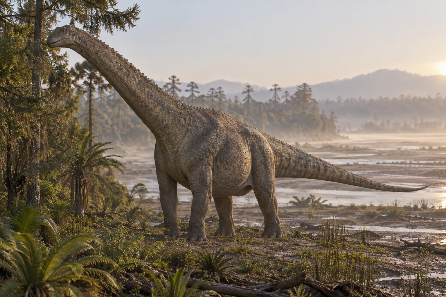 A life reconstruction of Nagatitan in its habitat
