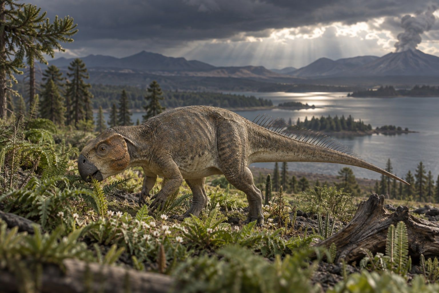 A life reconstruction of Psittacosaurus in its habitat