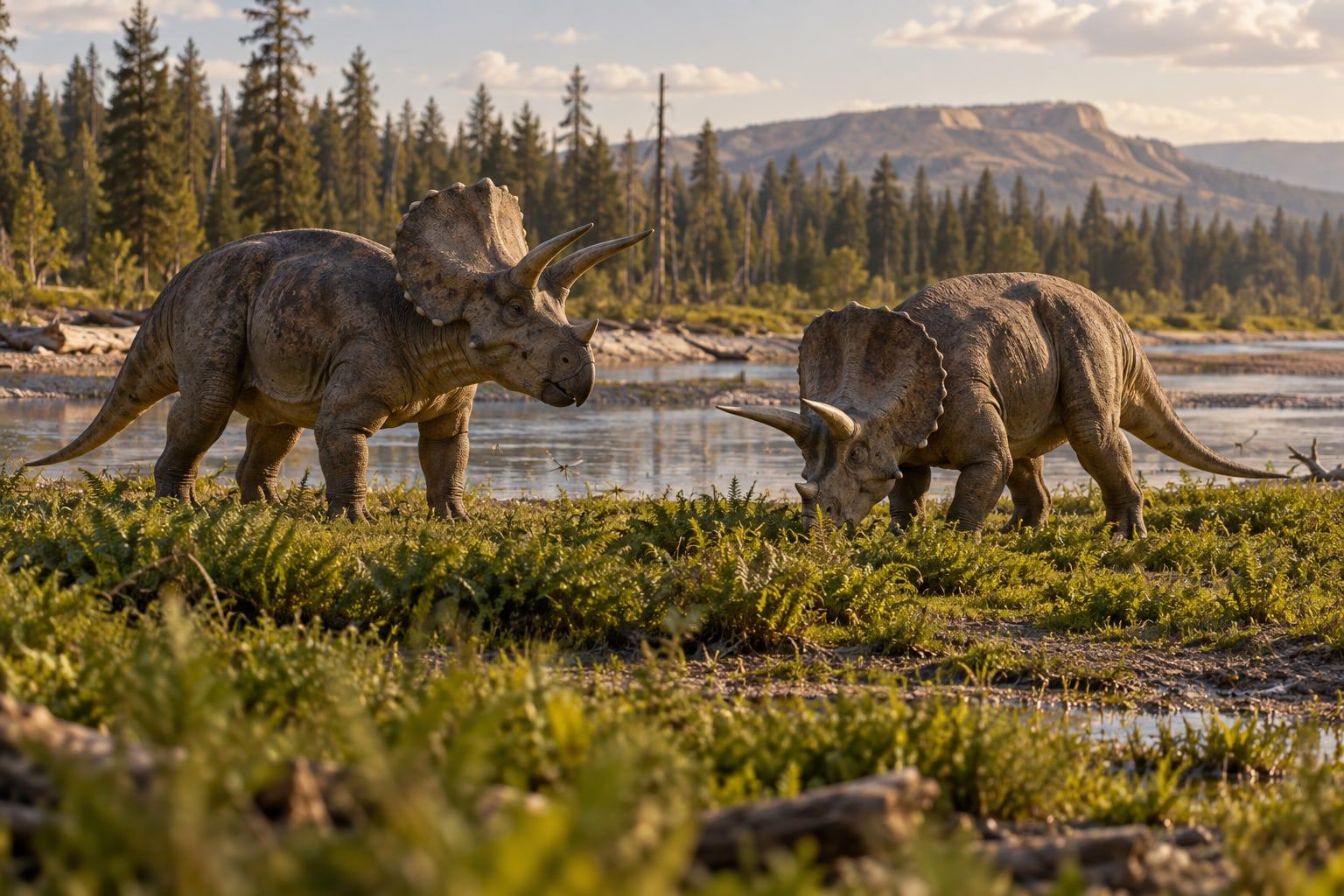 Triceratops in its habitat