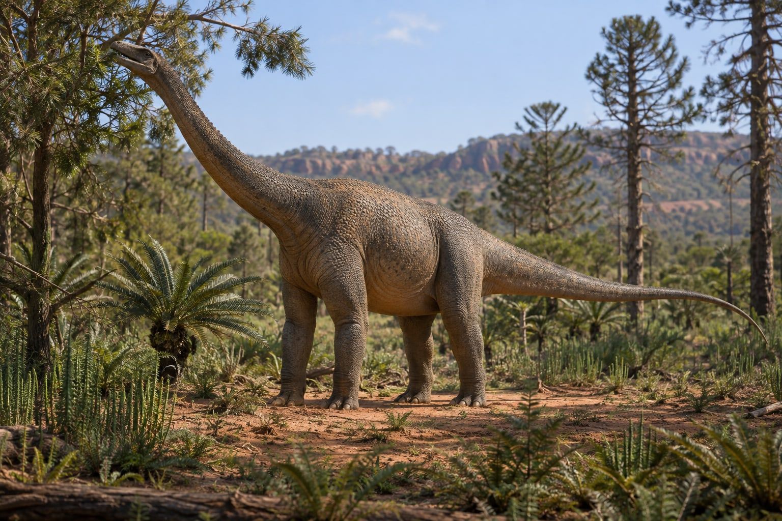A life reconstruction of Vulcanodon in its habitat