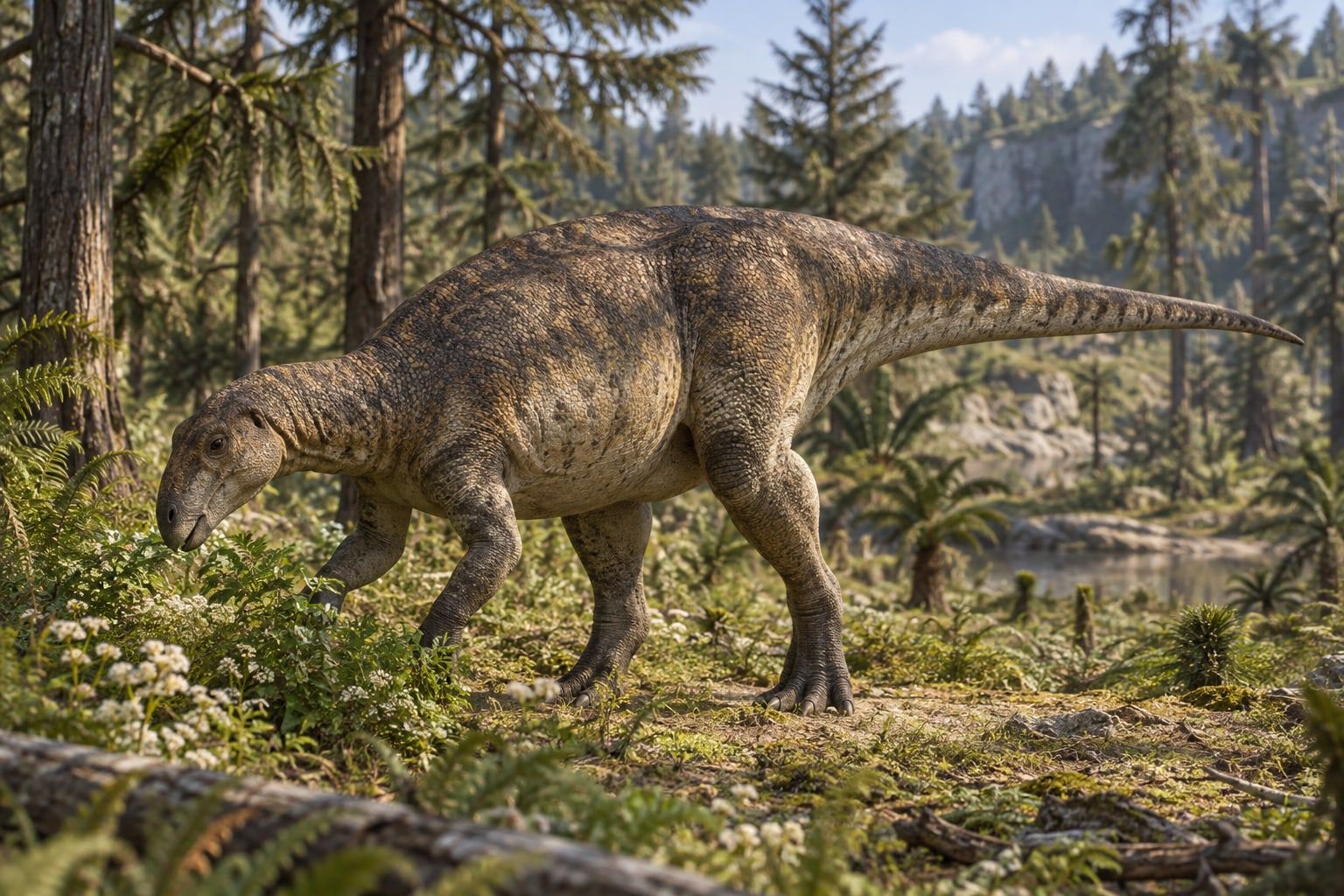 A life reconstruction of Zalmoxes in its habitat