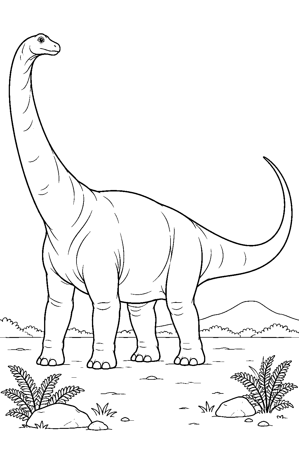 Brontosaurus coloring page