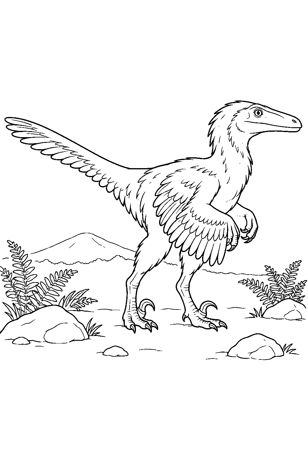Deinonychus coloring page