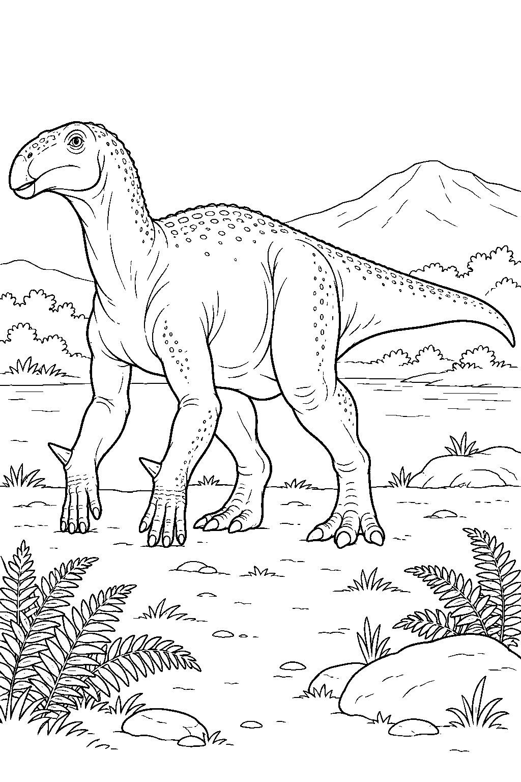 Iguanodon coloring page