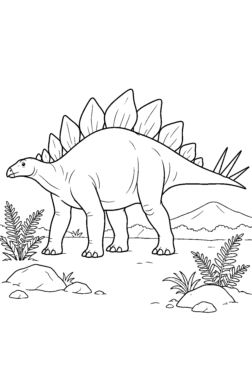 Stegosaurus coloring page