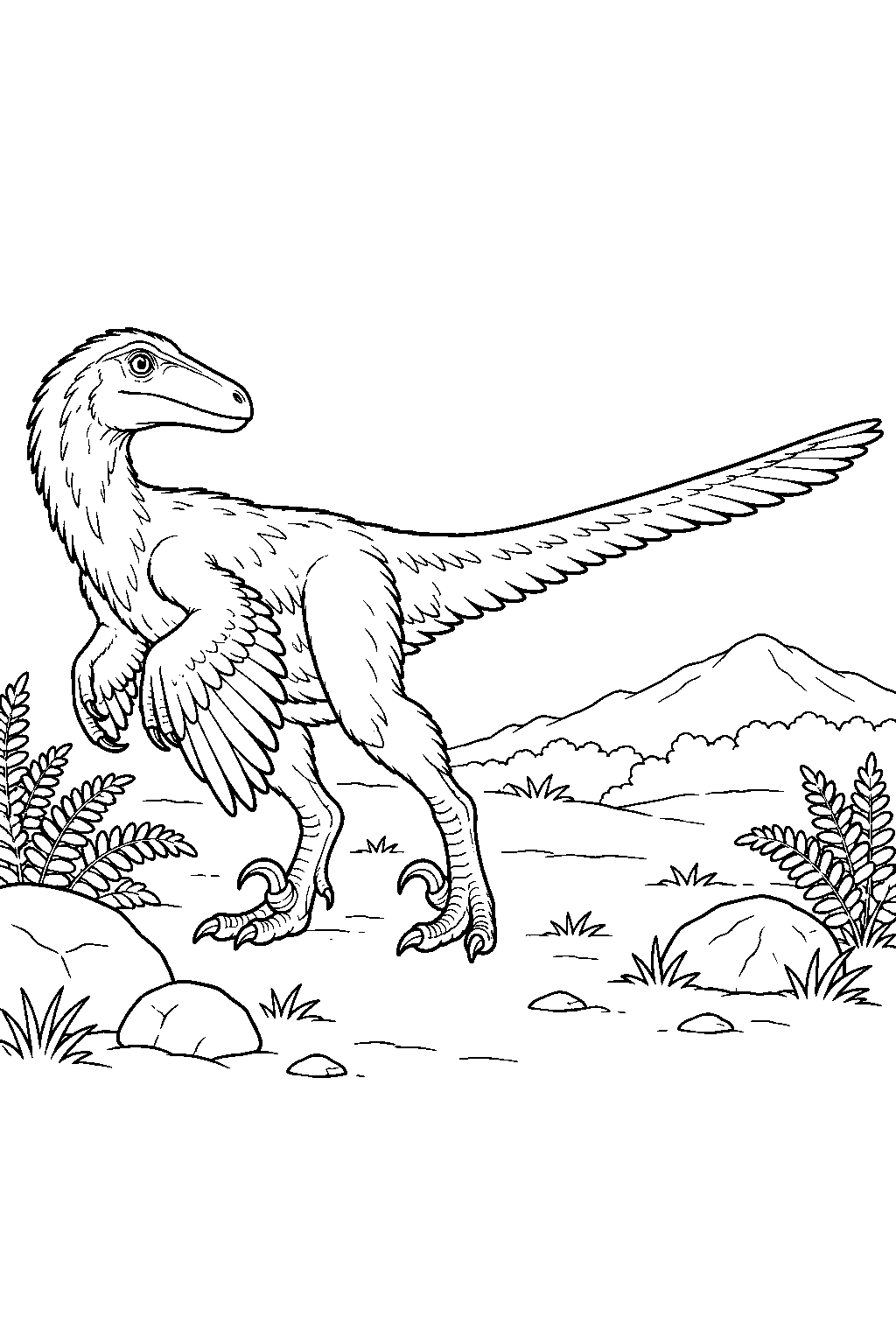 Utahraptor coloring page