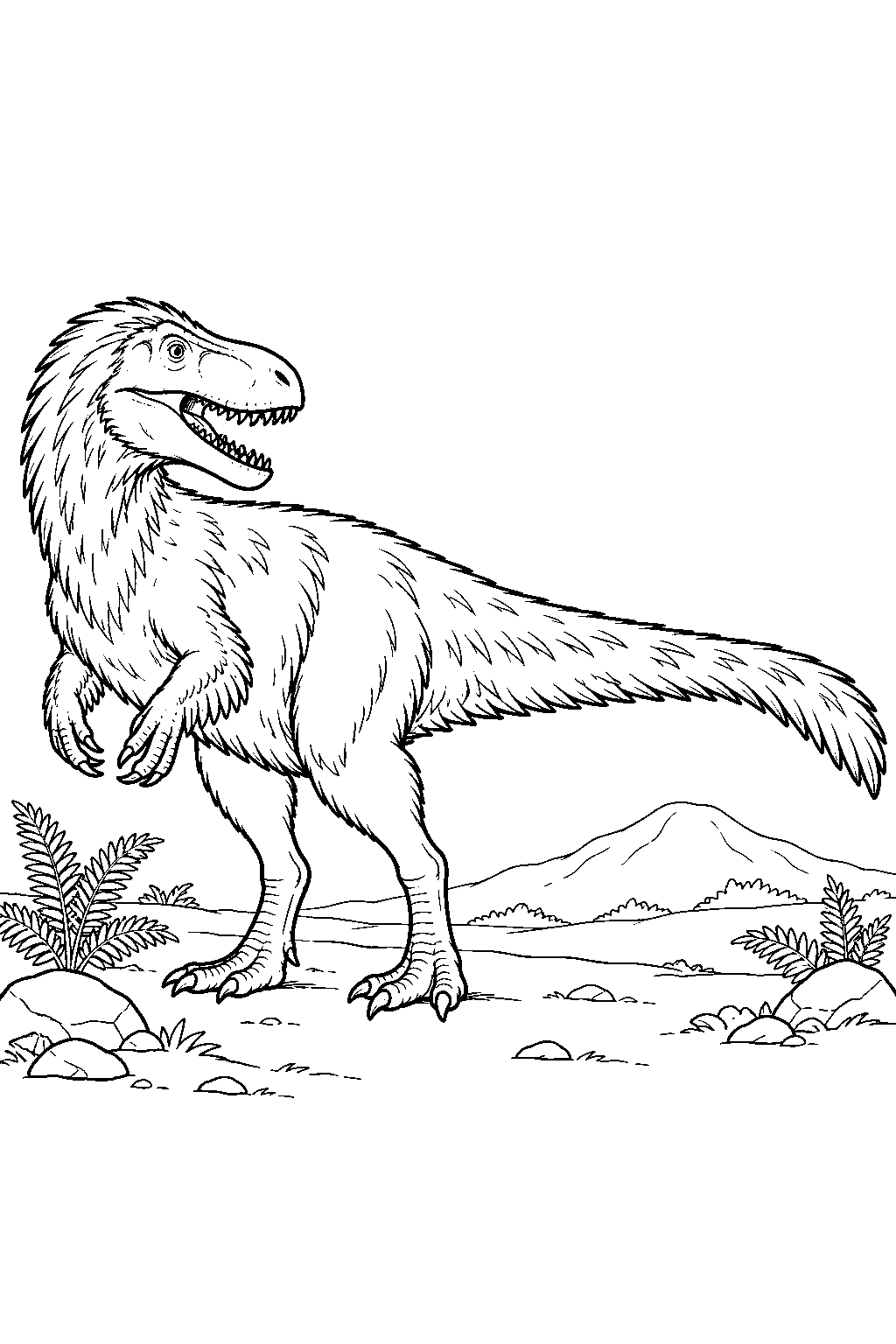 Yutyrannus coloring page